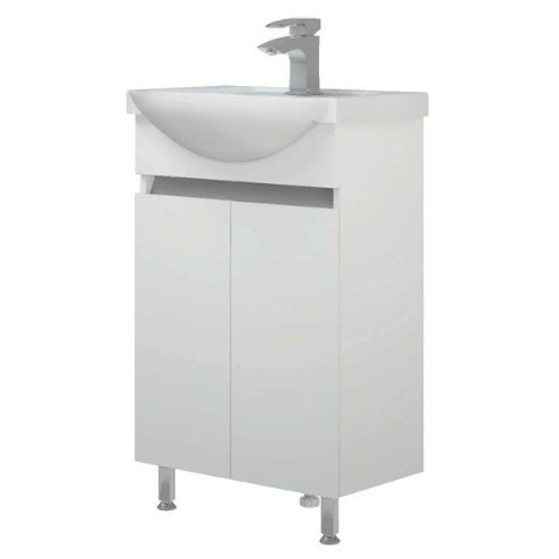 Изображение товара Тумба под раковину Corozo Джуно 50 М, напольная, белая, SD-00000691