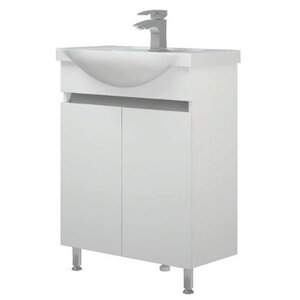 Изображение товара Современная напольная белая тумба под раковину Corozo Джуно 55 NEW