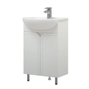 Изображение товара Тумба под раковину Corozo Сириус 55 напольная белая с распашными фасадами