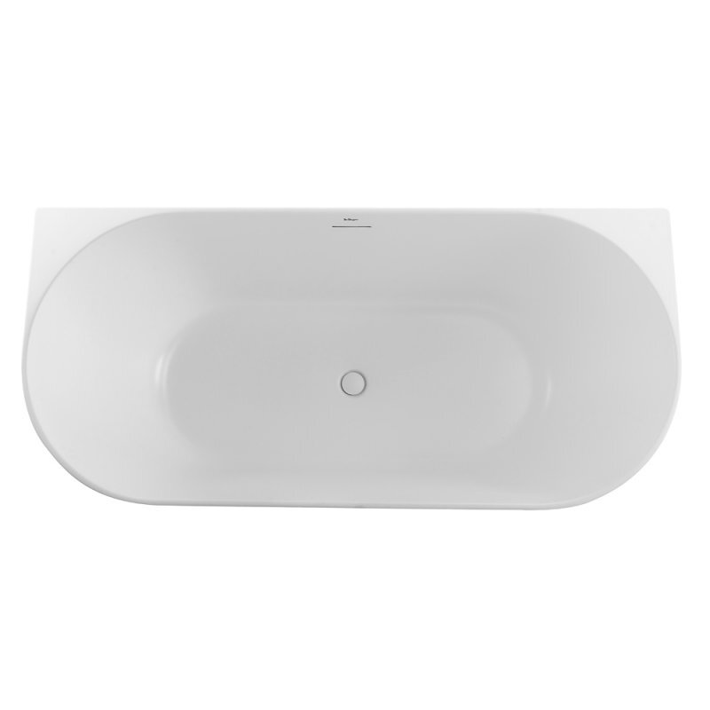 Изображение товара Ванна акриловая BelBagno 170x80 см белый матовый асимметричная монтаж