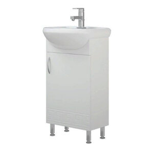 Изображение товара Тумба под раковину Corozo Олимп 45 для ванной комнаты белая напольная