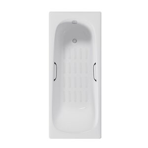 Изображение товара Ванна чугунная Delice Continental DLR230612R-AS, 150 х 70 см, антискользящее покрытие, с отверстиями под ручки, без ручек, цвет белый