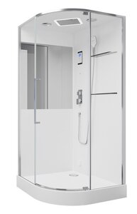 Изображение товара Душевая кабина Black & White Galaxy G8891 100 x 100 см, парогенератор, стекло прозрачное, профиль хром
