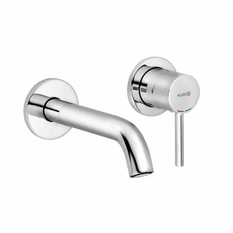 Изображение товара Смеситель для раковины Kludi Bozz 382440576 хром настенный однорычажный