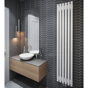 Изображение товара Радиатор стальной трубчатый Velar Q 40 V вертикальный 10 секций белый