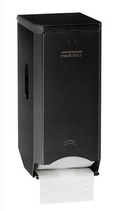 Изображение товара Диспенсер для туалетной бумаги Mediclinics Industrial PR2784B, на 2 рулона, черный матовый