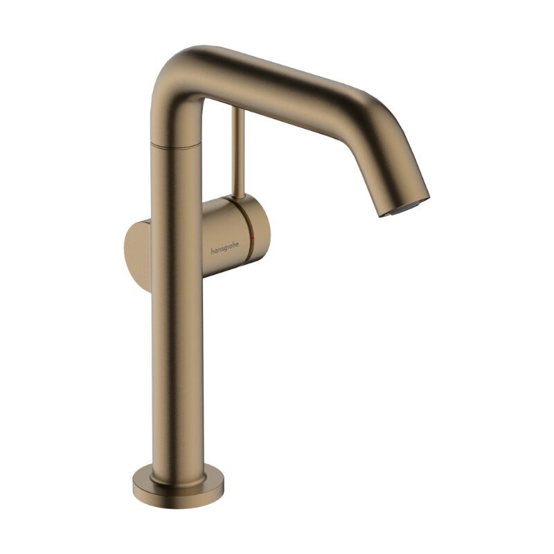 Изображение товара Смеситель для раковины Hansgrohe Tecturis S, 73360140, с донным клапаном, шлифованная бронза