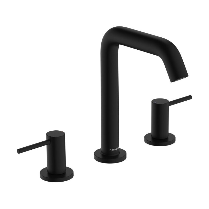 Изображение товара Смеситель для раковины Hansgrohe Tecturis S черный матовый с донным клапаном