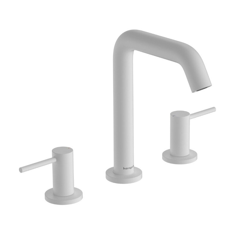 Изображение товара Смеситель для раковины Hansgrohe Tecturis S 73330700 с донным клапаном белый матовый