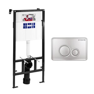 Изображение товара Инсталляция для унитаза Bettoserb Sava Fix Slim с хром матовой клавишей