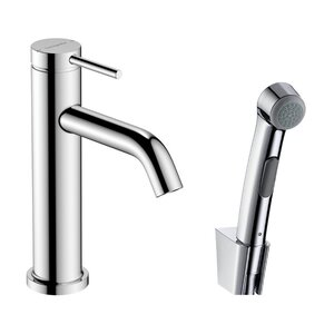 Изображение товара Смеситель для раковины с гигиеническим душем Hansgrohe Tecturis S, 73211000, с донным клапаном, хром