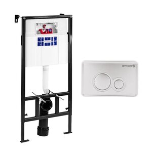 Изображение товара СЕТ Инсталляция Bettoserb Sava Fix Slim + Клавиша смыва Twin, хром глянец, SET40006464