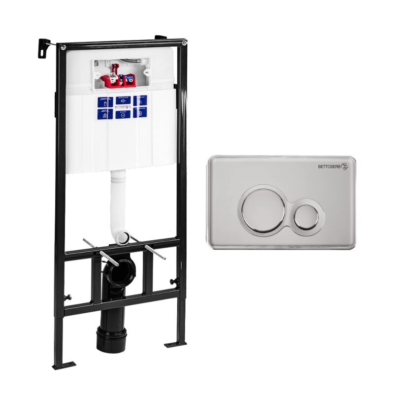 Изображение товара Инсталляция Bettoserb Sava Fix Slim для унитаза с механической клавишей, черная