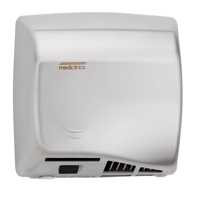 Изображение товара Сушилка Mediclinics Speedflow M17ACS с НЕРА-фильтром 850 Вт, хром матовый Изображение товара Сушилка Mediclinics Speedflow M17ACS с НЕРА-фильтром 850 Вт, хром матовый
