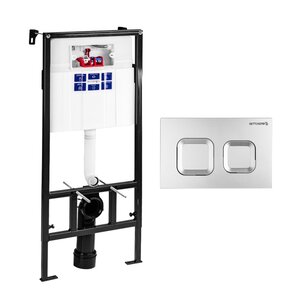 Изображение товара Инсталляция для унитаза Bettoserb Sava Fix Slim с клавишей хром матовый