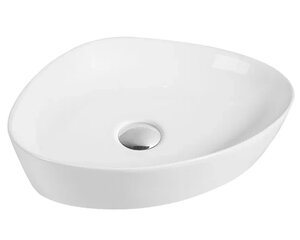 Изображение товара Раковина накладная Orange 50 см, фарфор, белый глянец, B07-500W