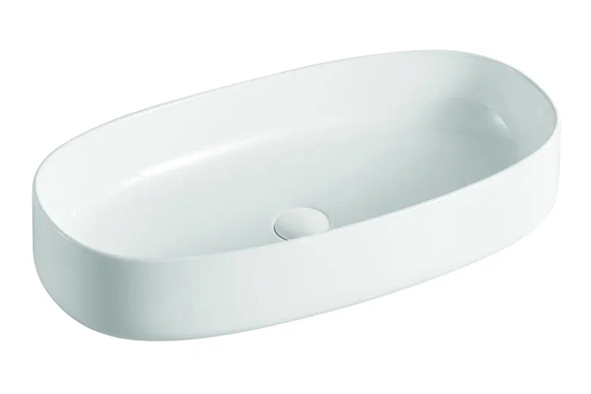 Изображение товара Раковина накладная Orange 67,5 см, фарфор, белый глянец, B07-675W