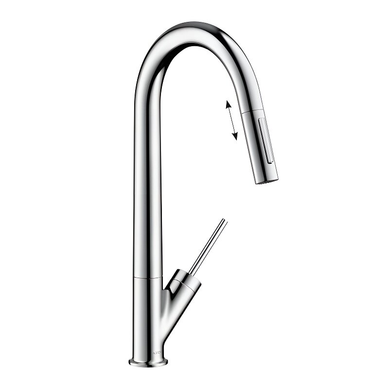 Изображение товара Смеситель для кухонной мойки Axor Starck с вытяжным изливом хром