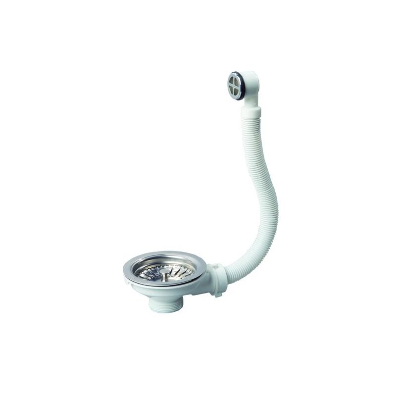 Изображение товара Сифон Wirquin для кухонной мойки из нержавеющей стали 90 мм хром