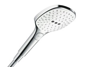 Изображение товара Ручной душ Hansgrohe 26520400 Raindance Select E120 3jet, 12 см, 3 режима лейки, белый/хром