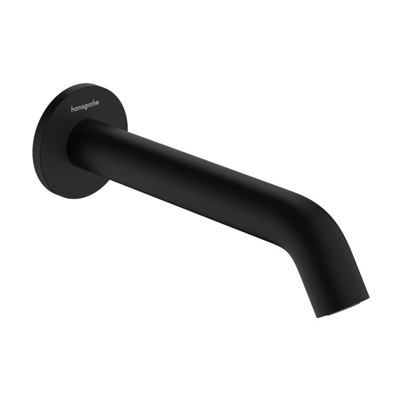 Изображение товара Излив для ванны Hansgrohe Tecturis S черный матовый G ½ настенный монтаж