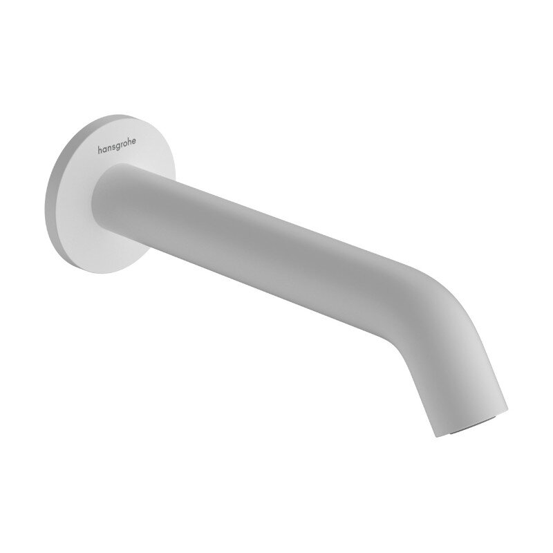 Изображение товара Излив для ванны Hansgrohe Tecturis S белый матовый настенный 198 мм
