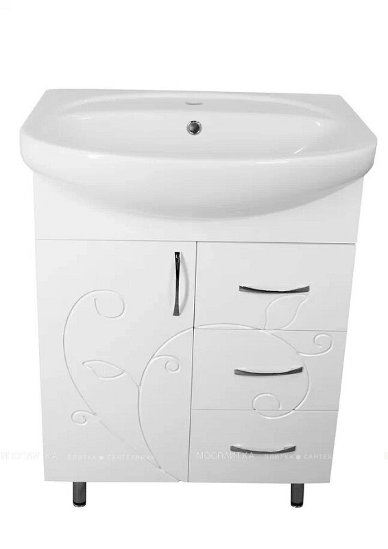 Изображение товара Тумба под раковину Style Line Эко Фьюжн 65 см белая напольная