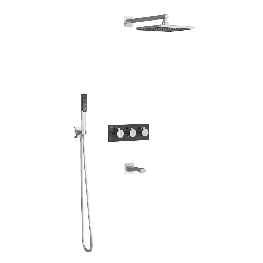 Изображение товара Душевая система Teska Lande с термостатом T 4020S черный