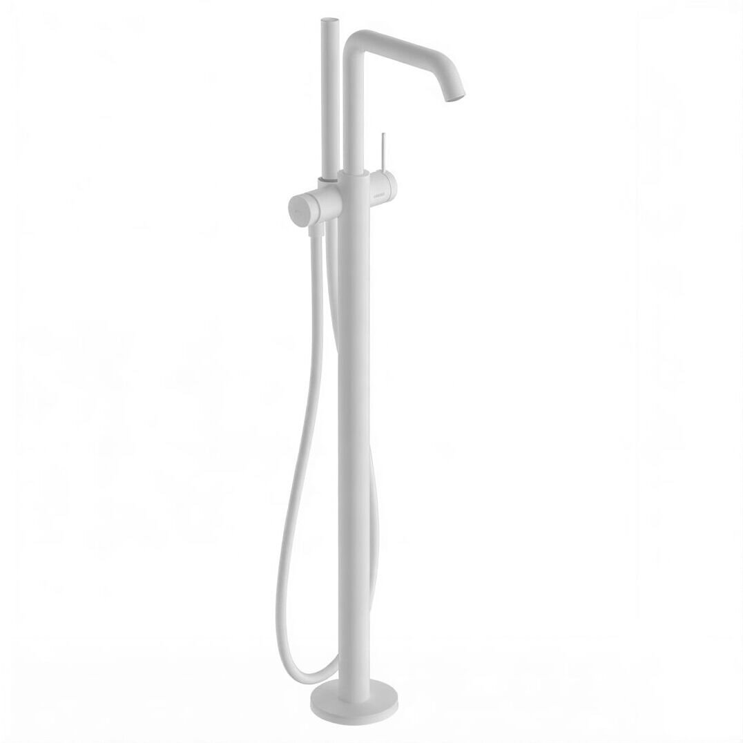 Изображение товара Смеситель для ванны и душа Hansgrohe Tecturis S, 73440700, напольный, белый матовый Изображение товара Смеситель для ванны и душа Hansgrohe Tecturis S, 73440700, напольный, белый матовый