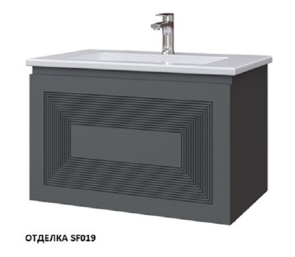 Изображение товара Подвесная тумба под раковину Caprigo Modo Quarta 80 см черная