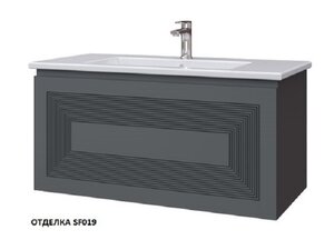 Изображение товара Тумба под раковину Caprigo Modo Quarta 100 см подвесная черная