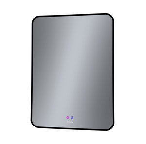 Изображение товара Зеркало Grossman Elegans-норма BLACK, 60 х 80 см, LED подсветка, подогрев, черная рама, 1760802