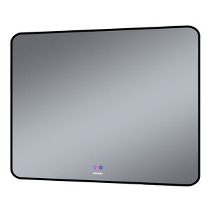 Изображение товара Зеркало Grossman Elegans-норма BLACK, 100 х 80 см, LED подсветка, подогрев, черная рама, 17100802