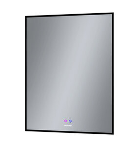 Изображение товара Зеркало Grossman Pragma-норма BLACK, 60 х 80 см, LED подсветка, подогрев, черная рама, 1860802