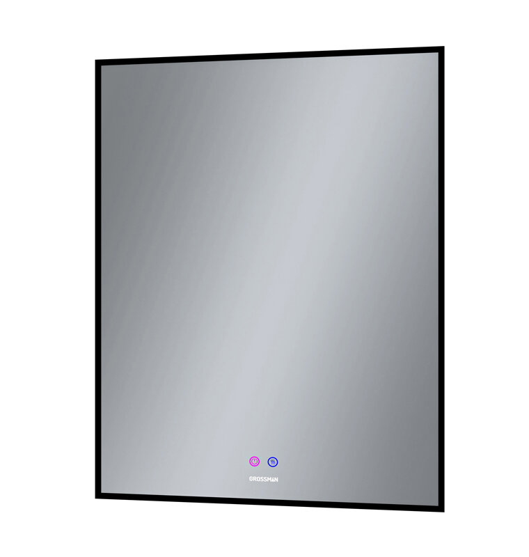 Изображение товара Зеркало Grossman Pragma-норма BLACK, 70 х 80 см, LED подсветка, подогрев, черная рама, 1870802 Изображение товара Зеркало Grossman Pragma-норма BLACK, 70 х 80 см, LED подсветка, подогрев, черная рама, 1870802