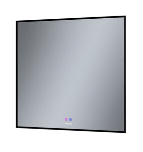 Изображение товара Зеркало Grossman Pragma-норма BLACK, 80 х 80 см, LED подсветка, подогрев, черная рама, 1880802
