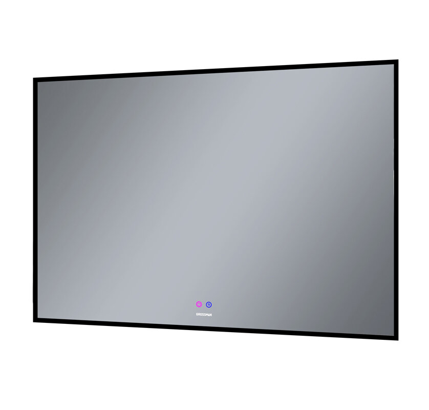 Изображение товара Зеркало Grossman Pragma-норма BLACK 100х80 см LED подсветка подогрев