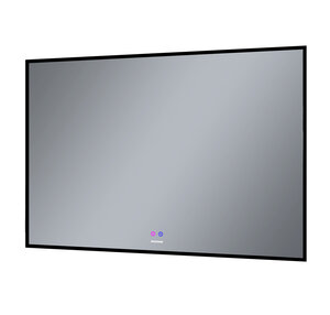 Изображение товара Зеркало Grossman Pragma-норма BLACK, 100 х 80 см, LED подсветка, подогрев, черная рама, 18100802