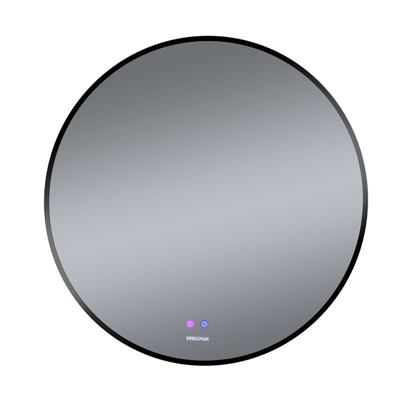 Изображение товара Зеркало Grossman Cosmo-норма BLACK 70x70 см с LED подсветкой и подогревом