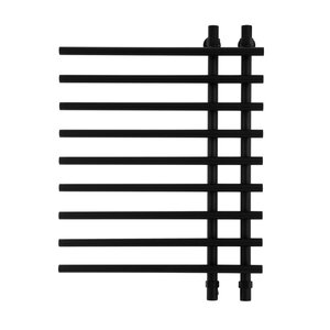 Изображение товара Полотенцесушитель водяной Energy Rose, 80 x 60 см, ширина 60 см, высота 80 см, универсальное подключение, черный матовый, EWTR0ROSE08060R905M