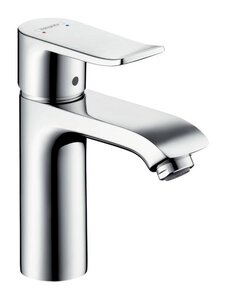 Изображение товара Смеситель для раковины Hansgrohe Metris, 31080000, со сливным гарнитуром, хром