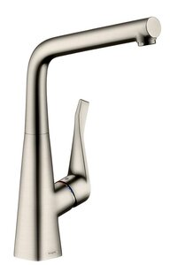 Изображение товара Смеситель для кухонной мойки Hansgrohe Metris, 14822800, цвет сталь