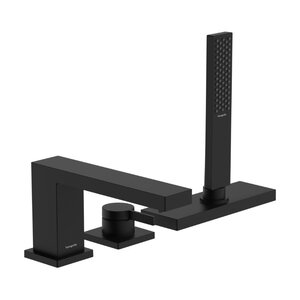 Изображение товара Смеситель для ванны и душа Hansgrohe Tecturis E, 73443670, монтаж на борт ванны, черный матовый