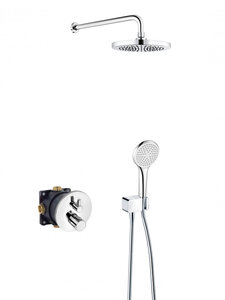 Изображение товара Душевой набор 5 в 1 Kludi Nova Zenta 388320545 встраиваемый, с термостатом, хром