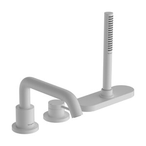 Изображение товара Смеситель для ванны и душа Hansgrohe Tecturis S, 73447700, монтаж на борт ванны, белый матовый