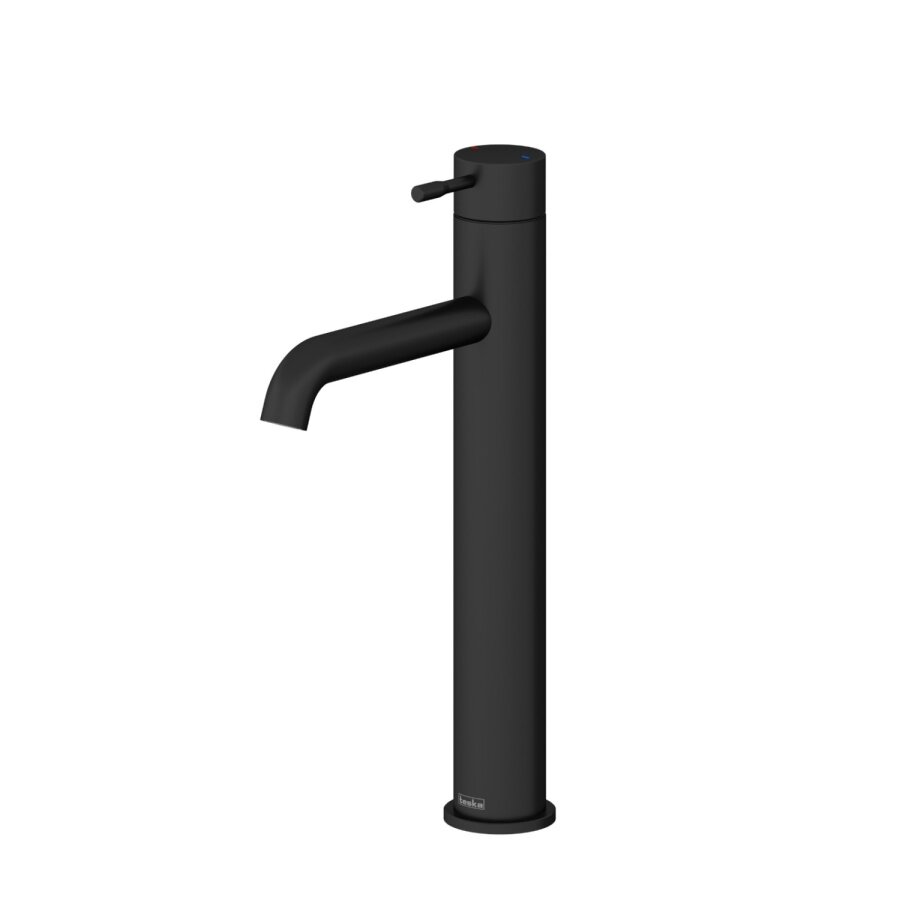 Изображение товара Смеситель Teska Atlas Leo L для раковины черный матовый, однорычажный, Турция