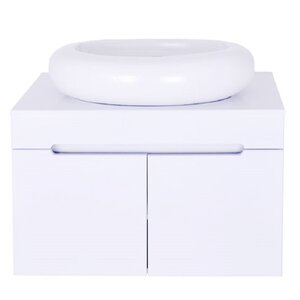 Изображение товара Тумба с раковиной Orange Санторини, подвесная, цвет белый, Smart Pack, Sa-80TUW+RA