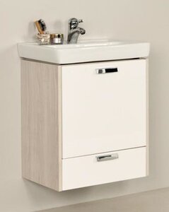 Изображение товара Тумба под раковину Акватон Йорк 55 М,1A170801YOAV0, белый/ясень фабрик