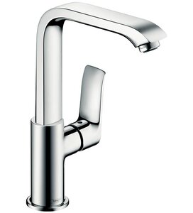 Изображение товара Высокий однорычажный смеситель для раковины Hansgrohe Metris хром