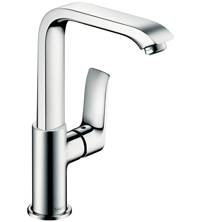 Изображение товара Высокий однорычажный смеситель для раковины Hansgrohe Metris хром Изображение товара Высокий однорычажный смеситель для раковины Hansgrohe Metris хром